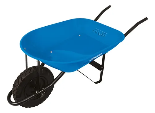 Carretilla tubular 5 ft3-70L llanta reforzada Aksi 111802