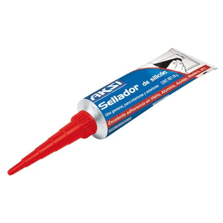 Silicón manual automotriz rojo Aksi 105222