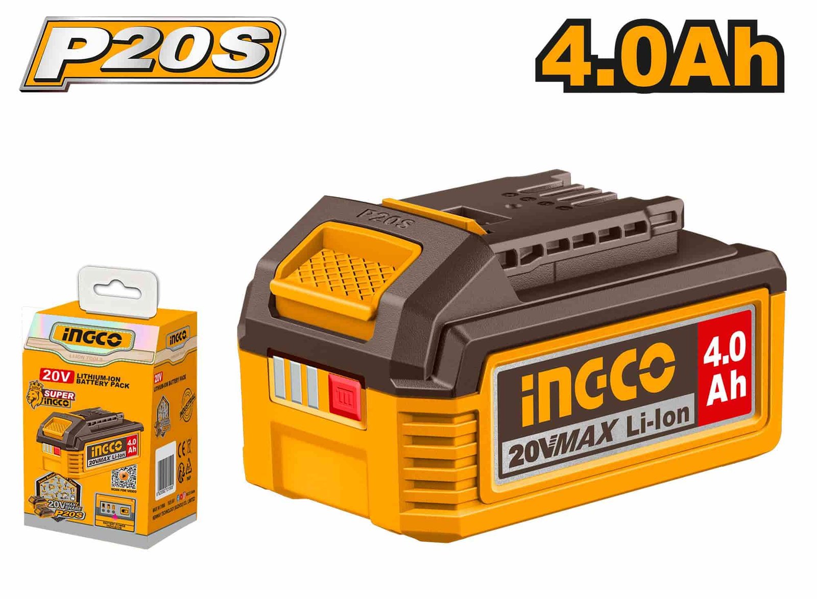 Bateria de litio 20v. 4.0 Ingco FBLI2002/20021