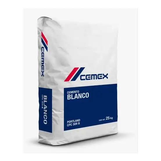 Cemento blanco 25 Kg. Por tonelada