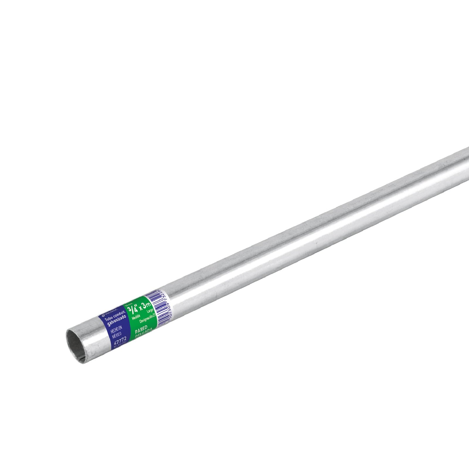 Tubo conduit galvanizado ligero 3/4" Volteck TC-3/4-DV