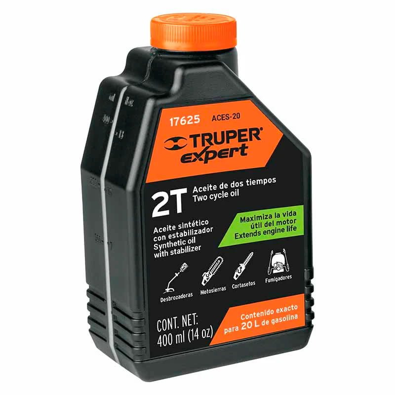 Aceite sintetico de 2 tiempos 400 ml Truper ACES-20