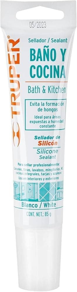 Silicon manual antihongo blanco Truper SIL-85BCB