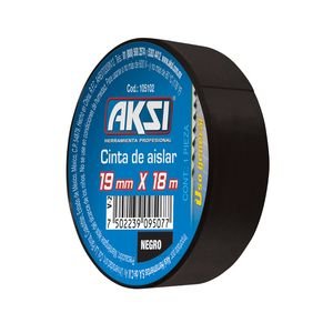 Cinta de aislar negra de 19 m Aksi 105102