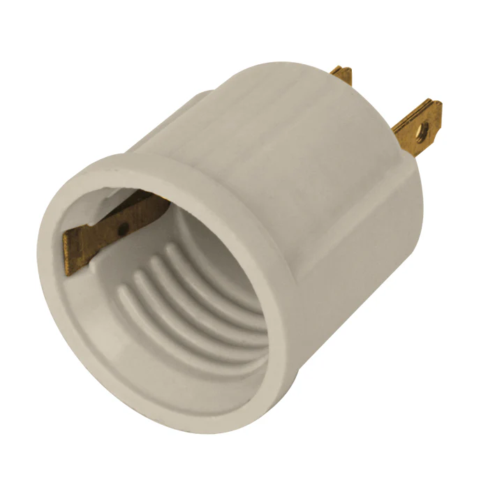 Soquet con clavija marfil Aksi 117541