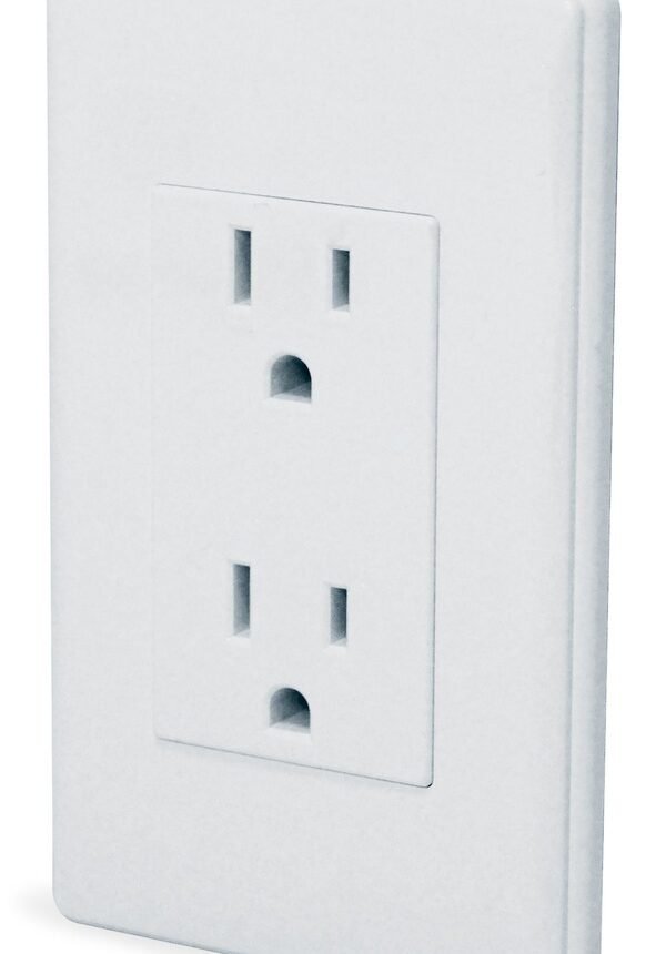 Placa armada doble contacto blanca Sanelec 4450