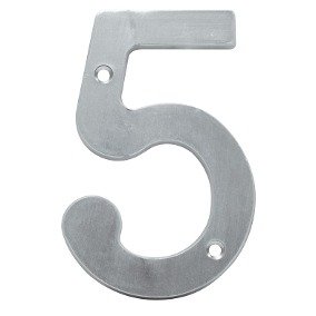 Número exterior metálico #5 Santul 8435