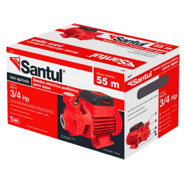 Bomba periférica 3/4 HP Santul 8517 - Imagen 2