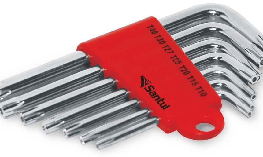 Juego de 7 llaves Torx c/seguro Santul 8744