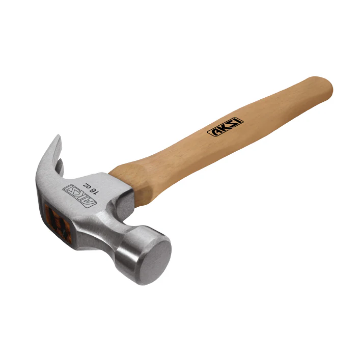 Martillo mango madera uña curva Aksi 105001