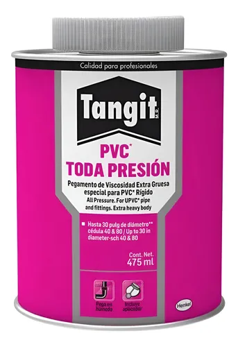 Pegamento p/pvc 475 ml. Tangit rosa