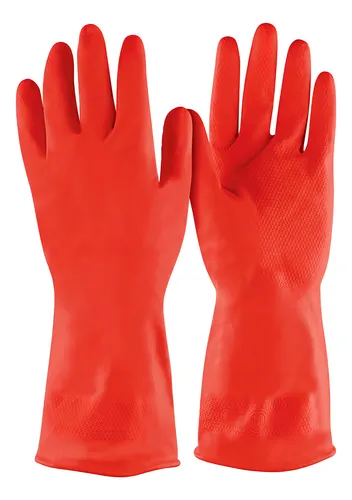 Guantes látex rojo para limpieza grande 800603